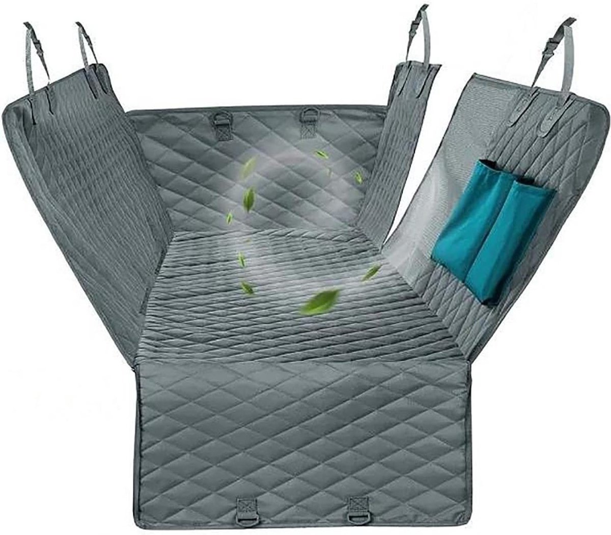 Honden Autostoelhoes - Reismat Huisdieren - Veilig Reizen - Waterdicht Materiaal - 152 x 143 cm - Grijs