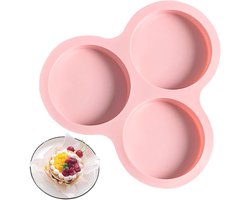 Airfryer Bakvorm - Eivorm Bakvorm - Snelle Maaltijden Bereiden - Drie Holtes - 23 cm diameter - Roze