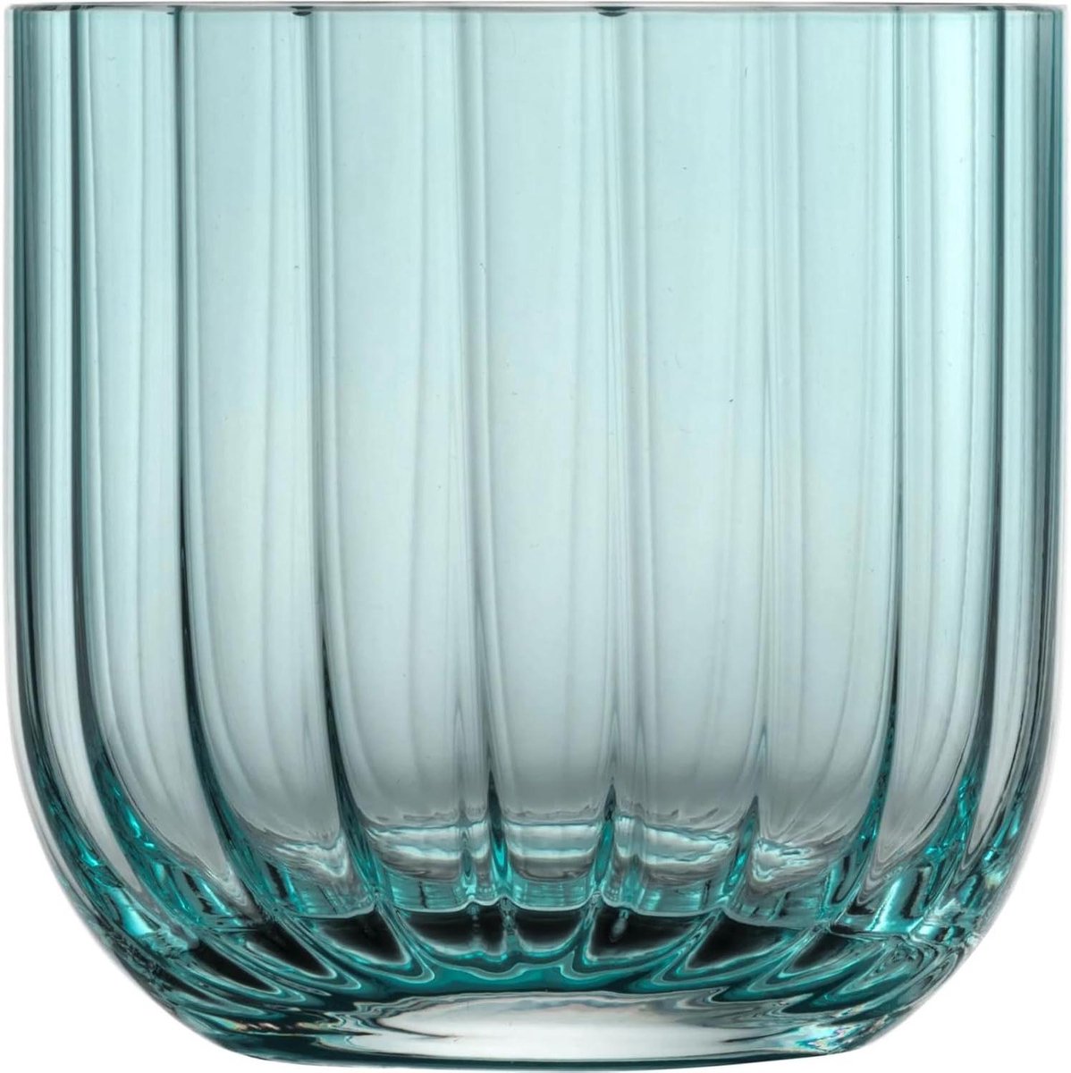 Windlicht Petrol - Lantaarn Glas - Sfeer Creëren - Bloemenmotief Groeven - 10 cm Hoog - Petrol