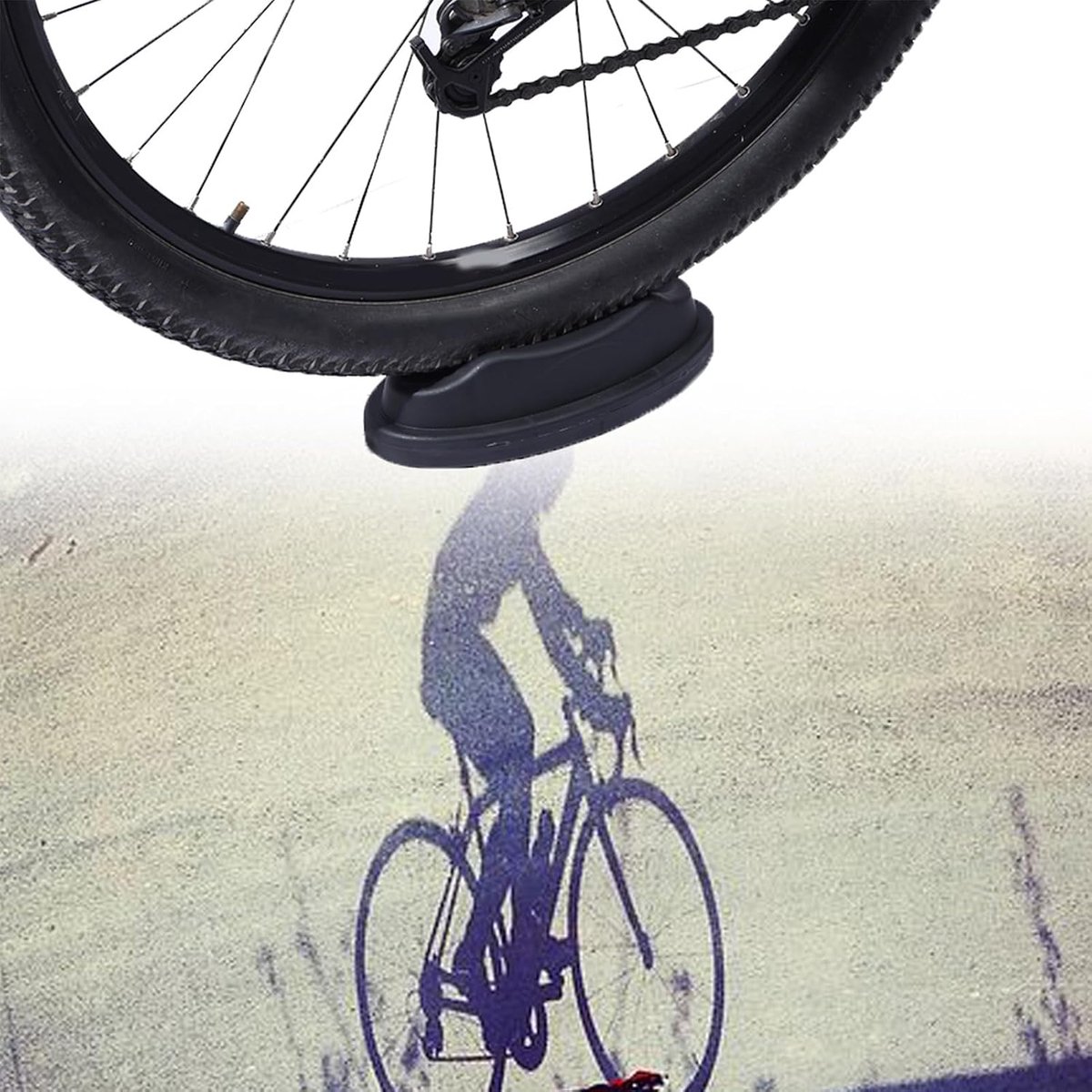 Fiets voorwielblok - Fietstrainer standaard - Indoor training - Gestabiliseerde hoogte - Universele pasvorm - Zwart