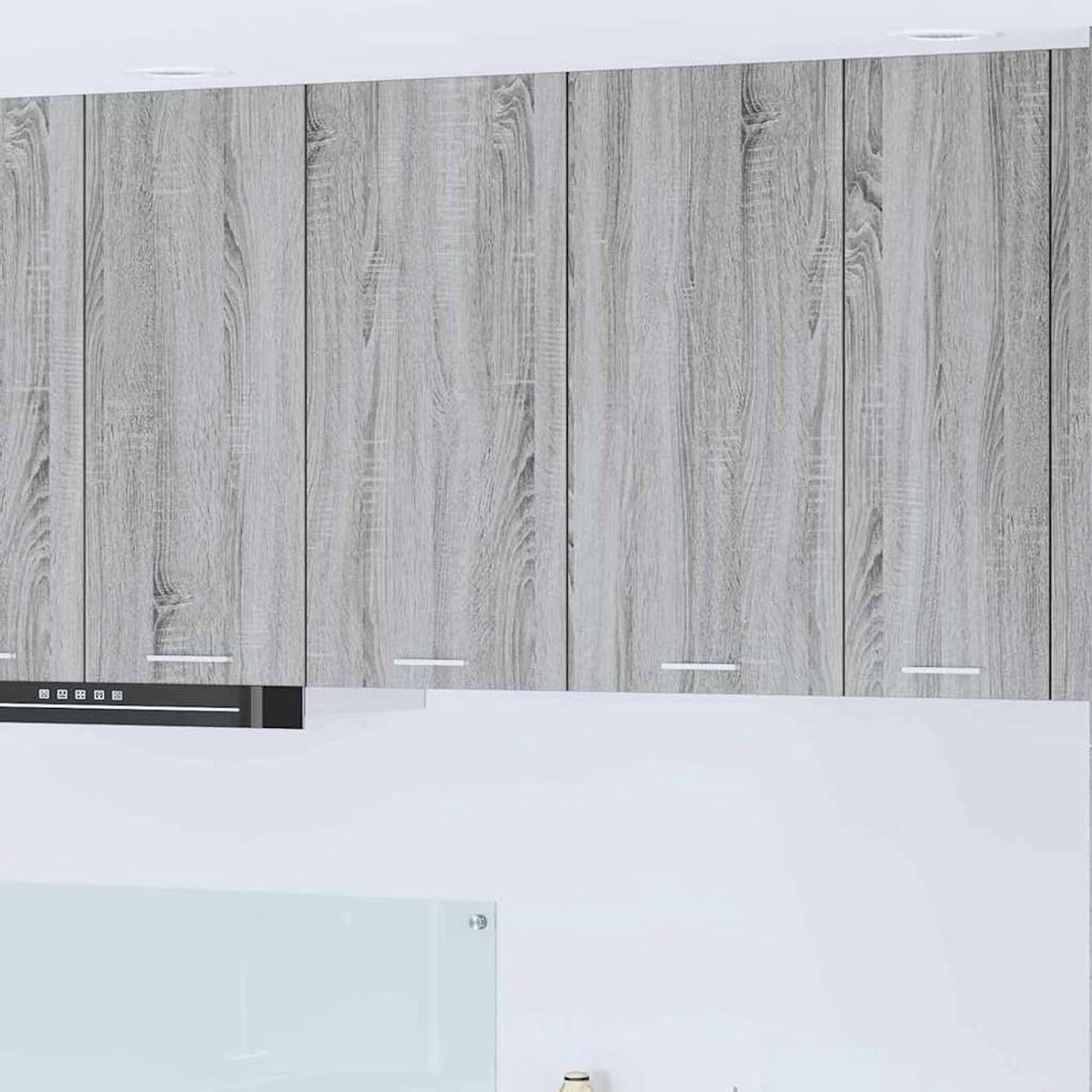 Hangkast Riga - Wandkast Keuken - Efficiënte Opslag - Modern Design - 80 x 31 x 80 cm - Grijs Sonoma