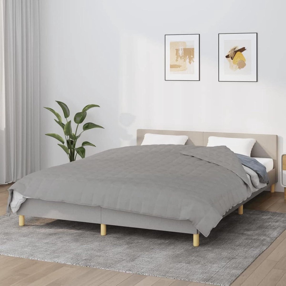 Verzwaringsdeken - Zware deken - Ontspannen slapen - Gelijkmatige gewichtsverdeling - 220 x 230 cm - Grijs