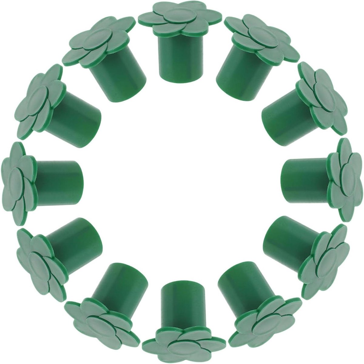 Bamboe Stok Beschermers - Tuinstok Doppen - Planten Steunen - Weerbestendig PP Plastic - 40 Stuks - Groen