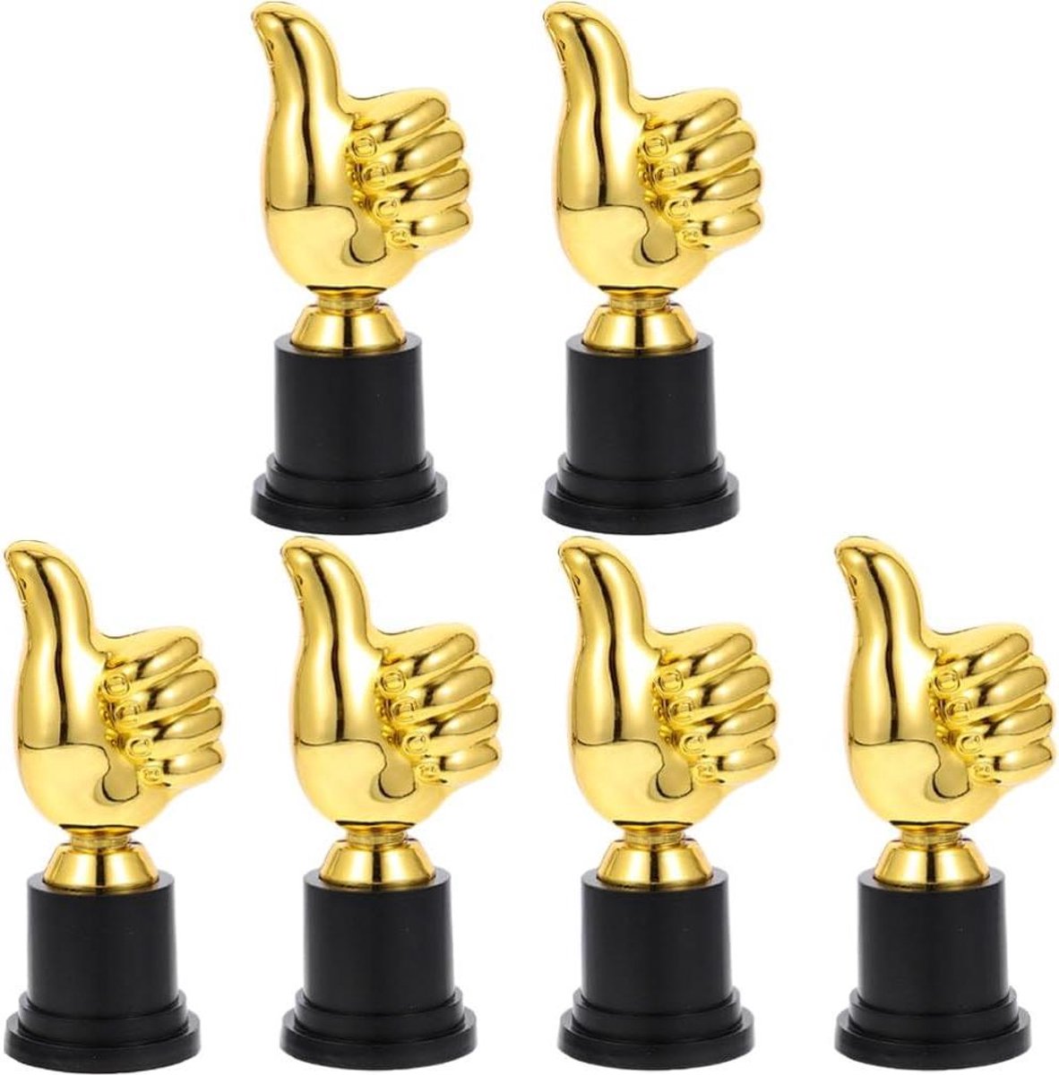 Kinderen Trofee - Prijsbeker Wedstrijd - Prestaties Belonen - Duim Omhoog Design - 13 cm - Goud