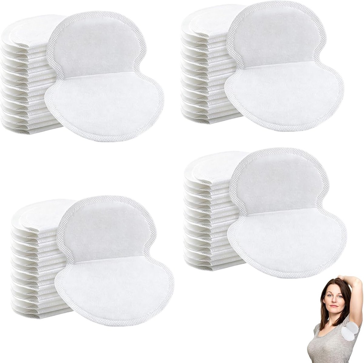 Ademende en absorberende axelpads – 80 stuks, onzichtbaar en comfortabel voor dagelijks gebruik