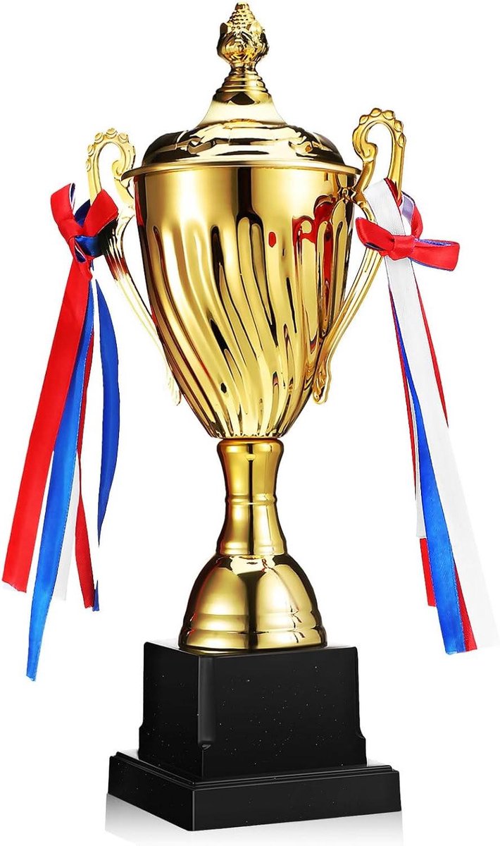 Gouden Trofee Beker - Sportprijs Award - Wedstrijd Prijzen - Gedetailleerd Metaalwerk - 32 cm Hoog - Goud