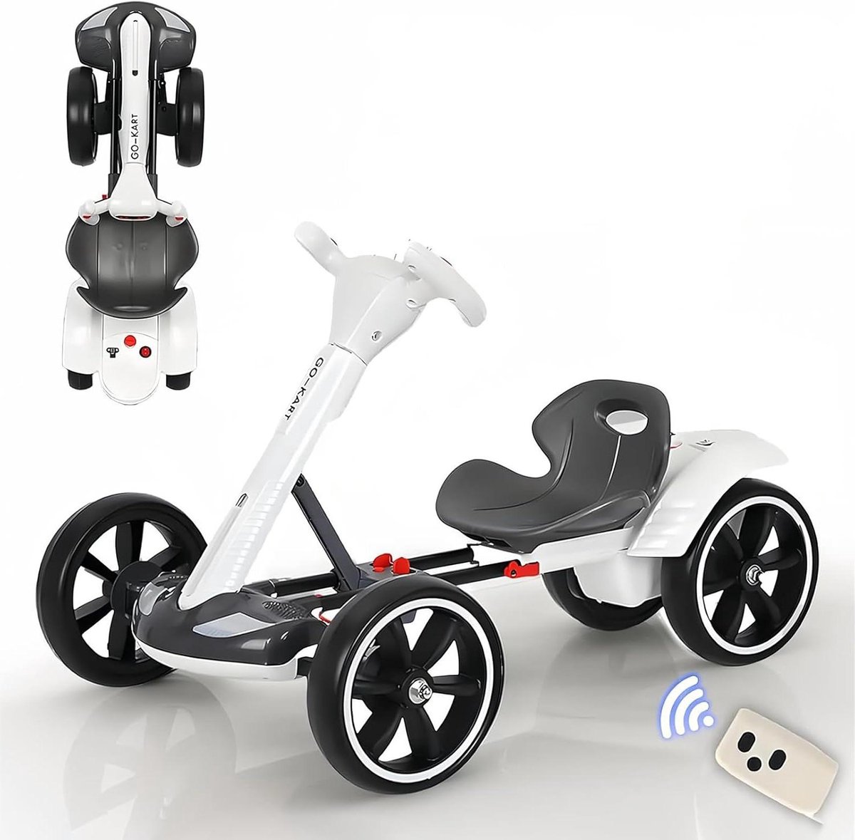 Elektrische Go Kart - Kinder Kart Rijspeelgoed - Buiten Spelen - Inklapbaar Ontwerp - 33.8 x 21.2 x 19 inch