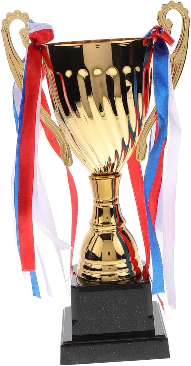 Trofee Beker - Gouden Prijs - Sportwedstrijden Belonen - Met Basketbalspeler Figuur - 24.5 cm Hoog - Goud