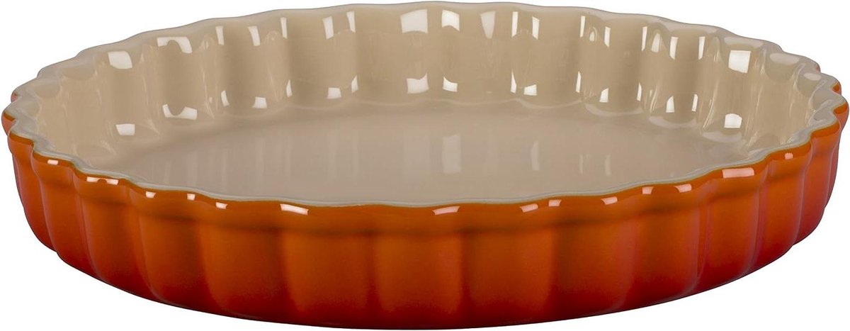 Quichevorm Steengoed - Taartvorm Rond - Gebak Bereiden - Gelijkmatige Warmte - 24 cm - Oranje