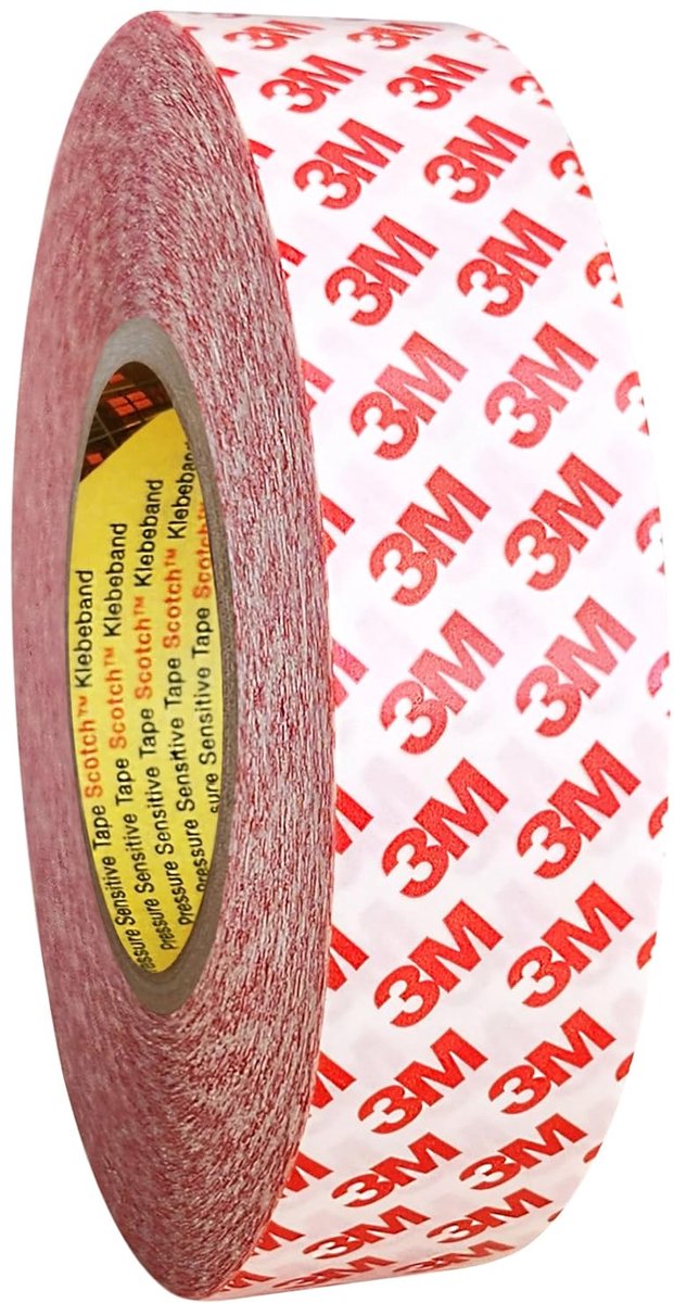 3M 9088 Dubbelzijdig plakband van PET-kunststof - sterk klevend - keuze uit verschillende breedtes 38mm x 50 m