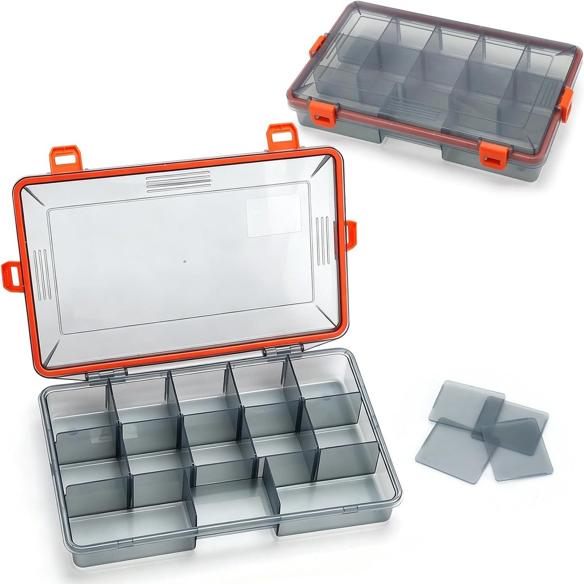Grote Vissersdoos met Handvat en Verstelbare Vakken - Ideaal voor Aas, Lood en Visaccessoires - 27 x 16.8 x 2 inch Vissersbox voor Efficiënte Opslag