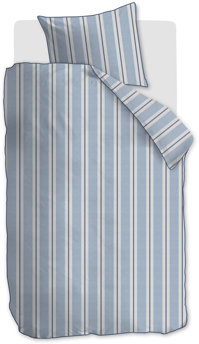 Rivièra Maison Silvan dekbedovertrek - Lits-Jumeaux - 240 x 200/220 cm - Blauw van Riviera Maison — afbeelding 5