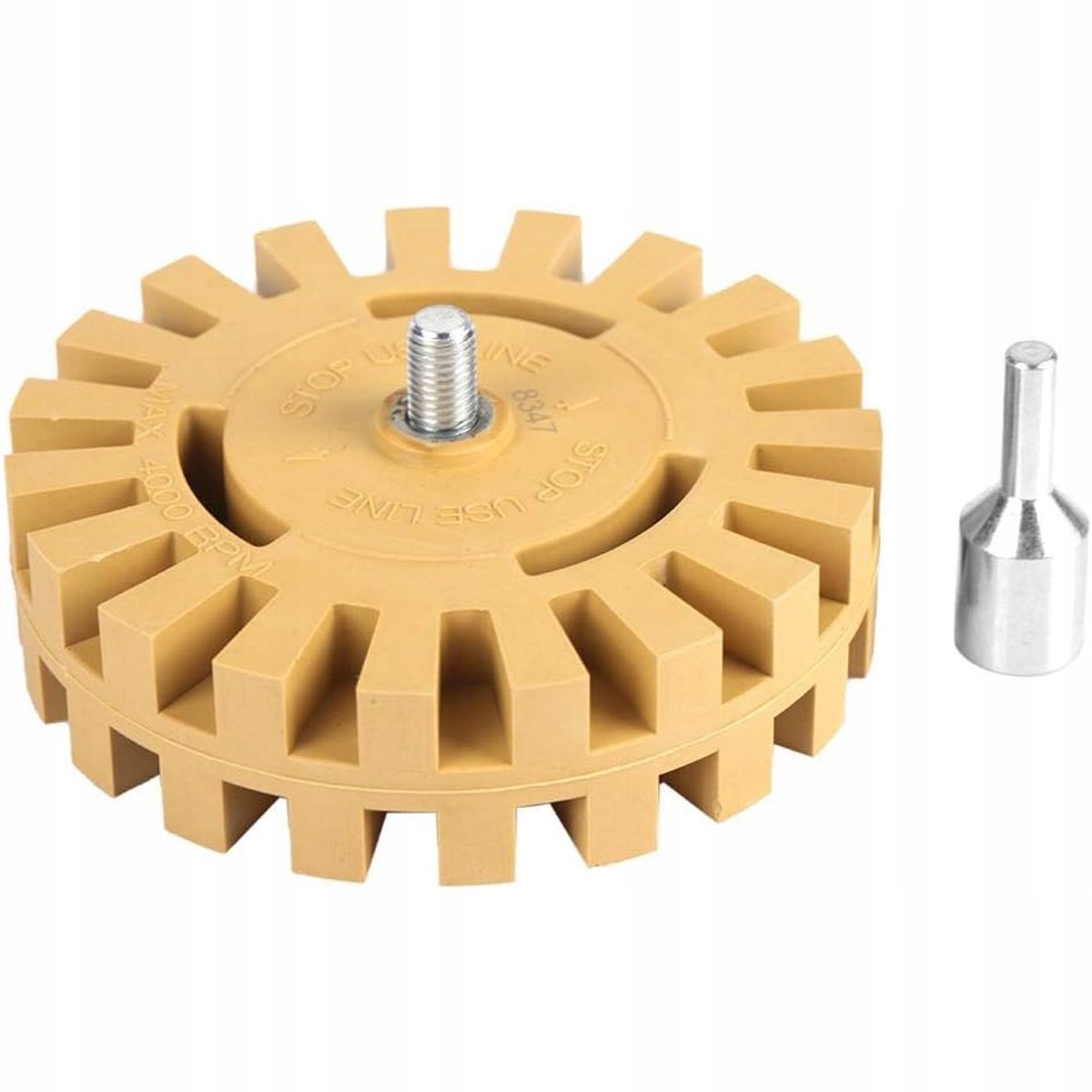 Rosfix Rubberen Schijf Set Opzetstuk voor Boor - Lijmverwijdering - Ø100mm, 6mm Schacht, 4000rpm