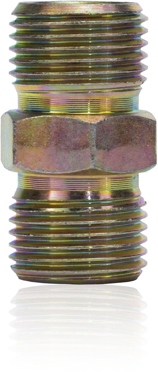 Rosfix Koppeling Verlengstuk Spuitpistool - RVS 1/2"×1/2" 400 bar Pakkingsloze Verbinding 60°