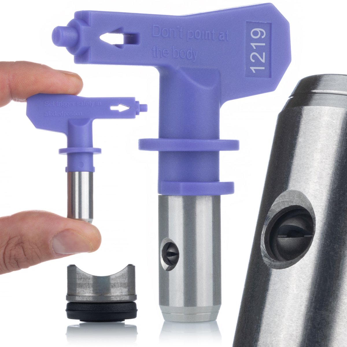 Rosfix Spuitmond FieldMax 1219 - Breed Spuitbeeld 60 cm - Afdichting Inclusief, voor Acryl en Latex - Geschikt voor Graco, Wagner