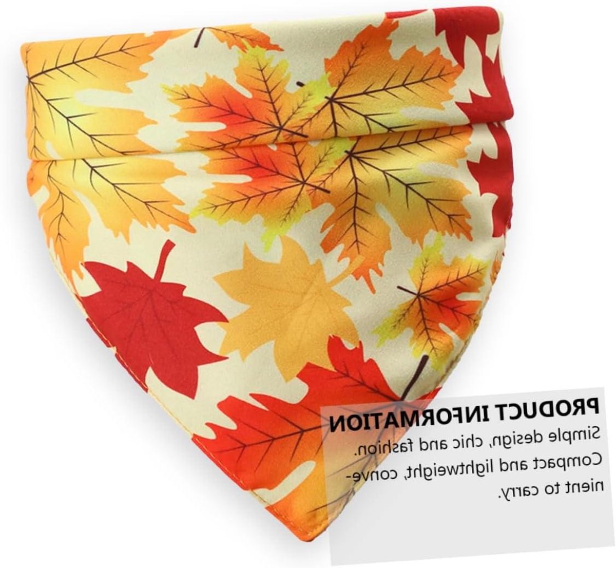 Huisdier Bandana - Honden Sjaal Kwijlhanddoek - Voorkomen Kwijlen - Thanksgiving Thema Prints - 70x48x48cm - Oranje