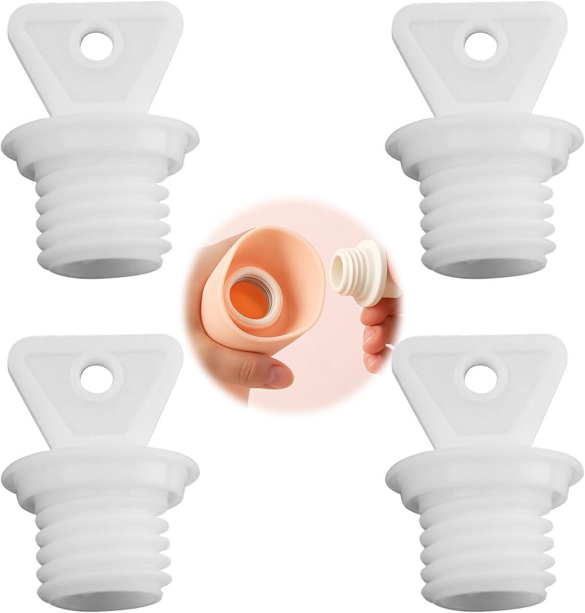 Vervangende Doppen voor Elektrische Warmwaterkruik - Set van 4 met Schroefdop voor Veilig Gebruik, Ideaal voor Warmte en Pijnverlichting