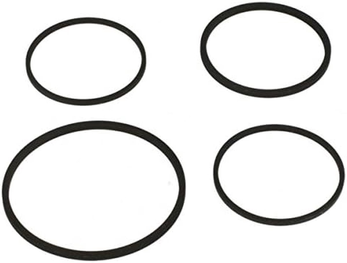 CD Speler Riemen - Platenspeler Riem - Muziek Afspelen - Vierkante Profiel - 4 Stuks - Zwart