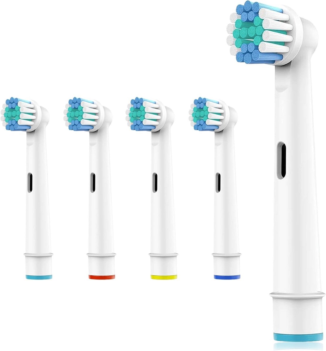 Reserveborstelkoppen - 4 Eenheden - Antibacteriële Borstelharen - Voor Elektrische Tandenborstel Compatibel met Oral B