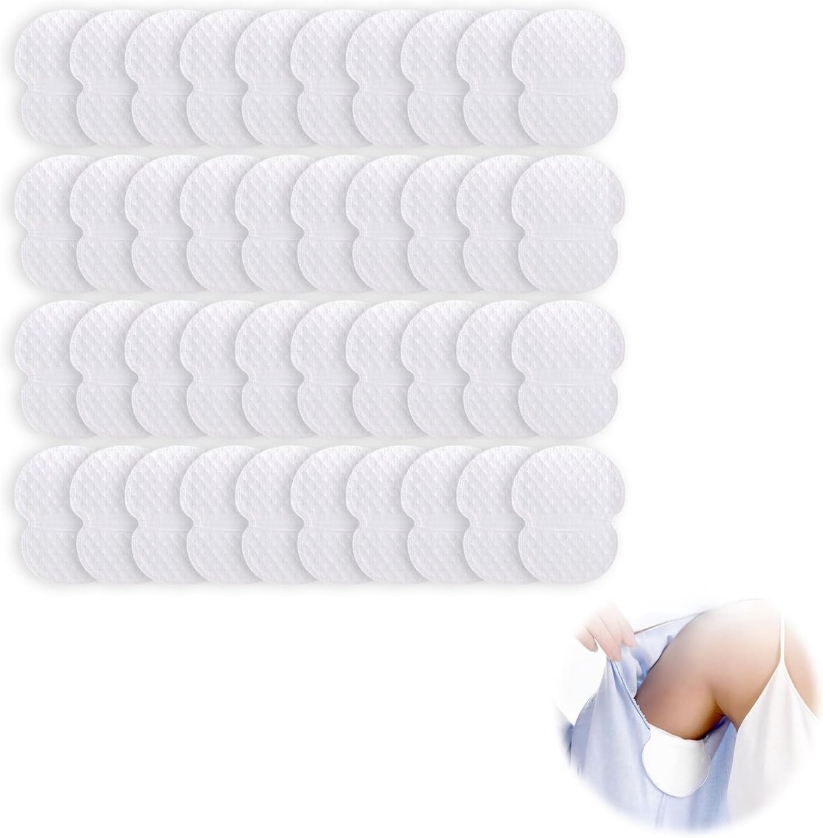 40 Stuks Onderarm Pads voor Zweetbescherming, Kleur- en Geurloos, Anti-zweet Oplossing voor Mannen en Vrouwen, Voorkomt Vlekken en Ongemak