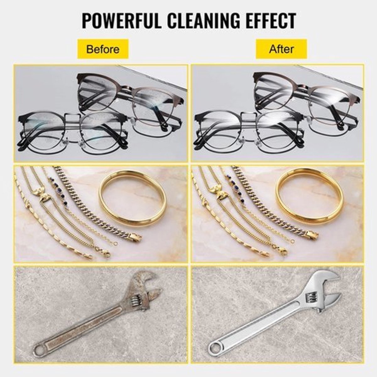 Ultrasoon Reiniger - Reinigingsapparaat voor Sieraden en Brillen - 3L - Ultrasone - Ultrasonic Cleaner - Professionele Draagbare Wasmachine - voor Sieraden, Gereedschap en Huishoudelijk Gebruik