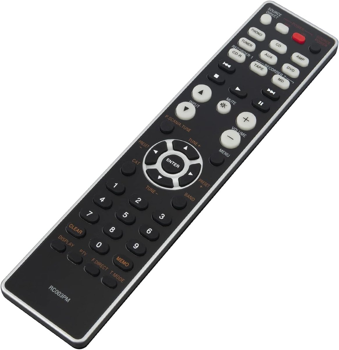 Afstandsbediening - Vervangende Bediening - Versterker Bediening - Directe Werking - 10 Meter Bereik - Zwart