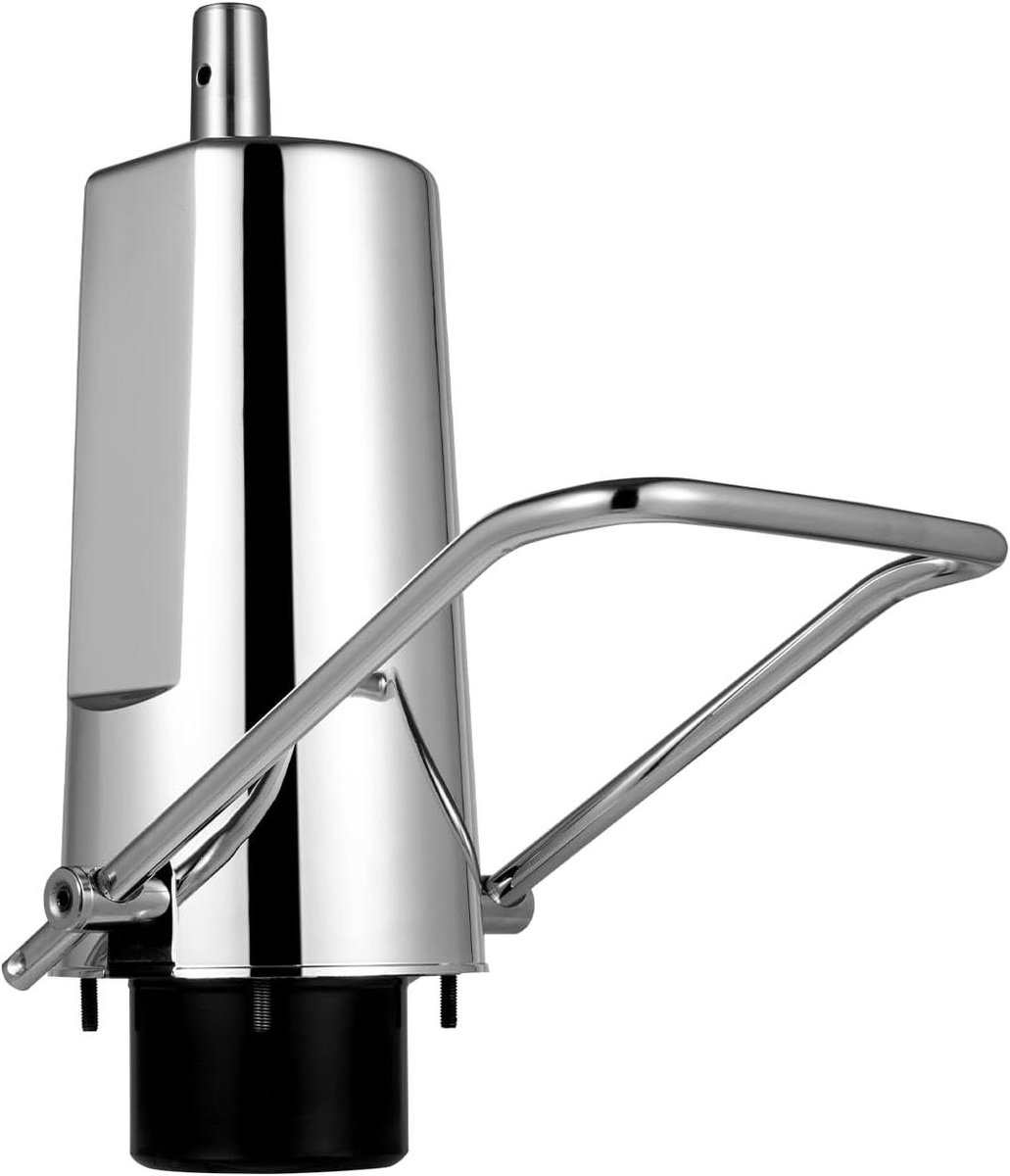 Kappersstoel Hydraulische Pomp - Stylingstoel Lift - Stoel Verstellen - Gietijzeren Pomplichaam - 200 kg Draagvermogen - Zilver