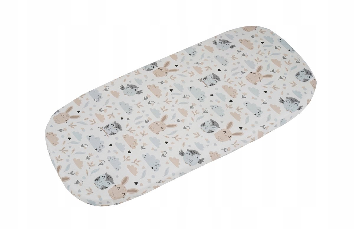 Merkloos Katoenen Hoeslaken met Elastiek voor Kinderwagen - 35x75cm