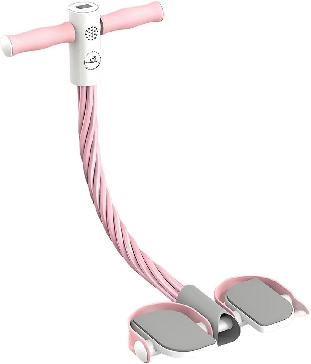 Fitness Pedal Puller - Elastische Trainer - Thuis Trainen - Stemgestuurde Feedback - 1 Stuk - Roze