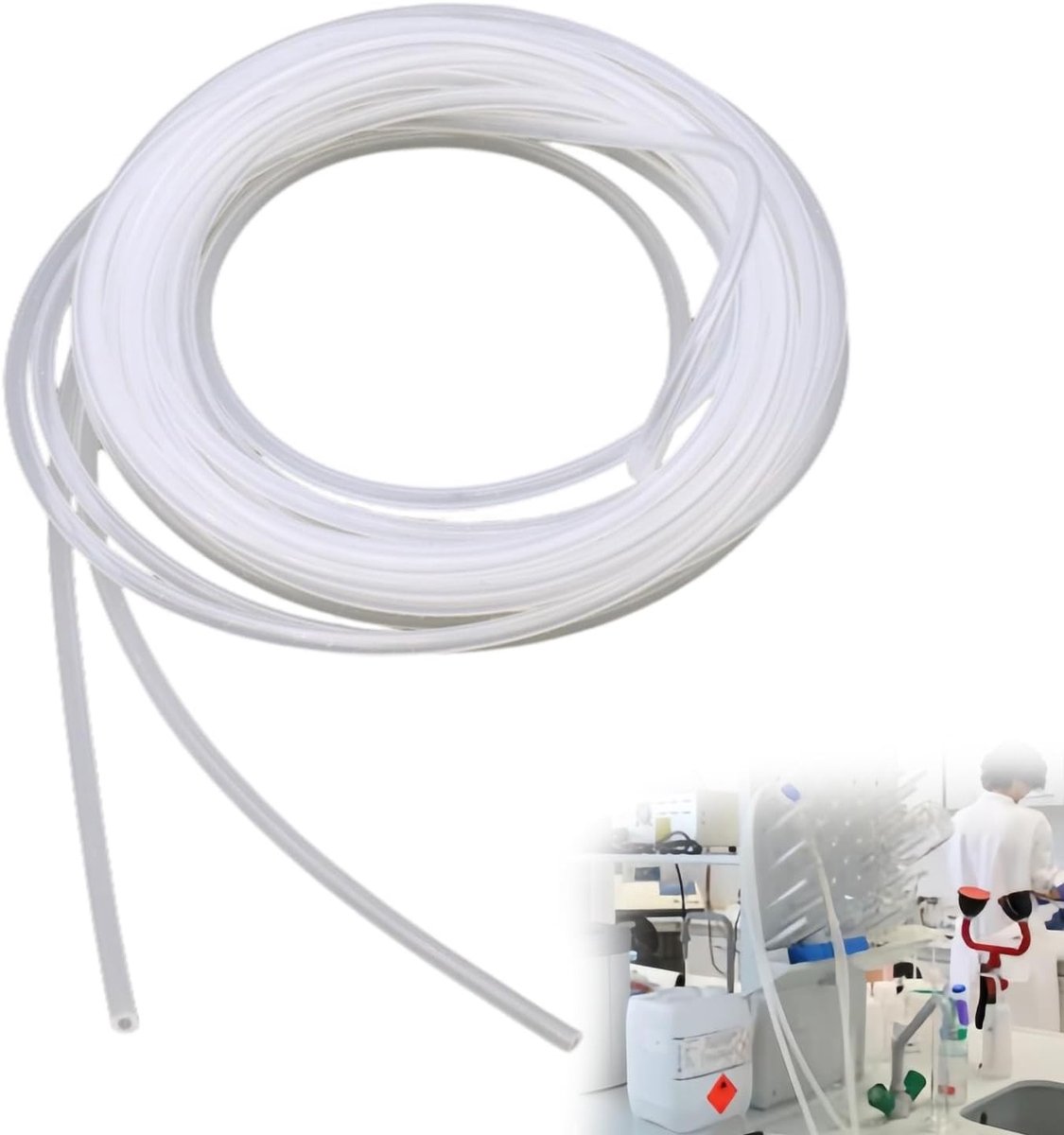 Flexibele siliconenslang met hoge temperatuurweerstand, 1mm binnendiameter, 2mm buitendiameter, 3m lengte, transparante slang voor industriële toepassingen en veelzijdig gebruik