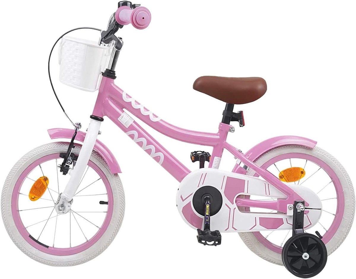 Kinderfiets Loopfiets Leren Fietsen Verstelbare Handvatten 12 Inch Lichtroze