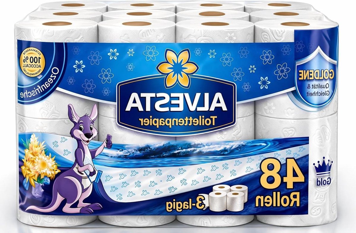 Toiletpapier - Zacht papier - Dagelijks gebruik - 3-laags comfort - 48 Rollen - Oceaan