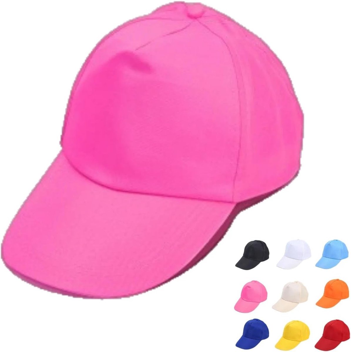 5 roze baseballpetten van puur katoen, verstelbare graffitipetten voor kunstfeesten, ideaal voor mannen, vrouwen en kinderen