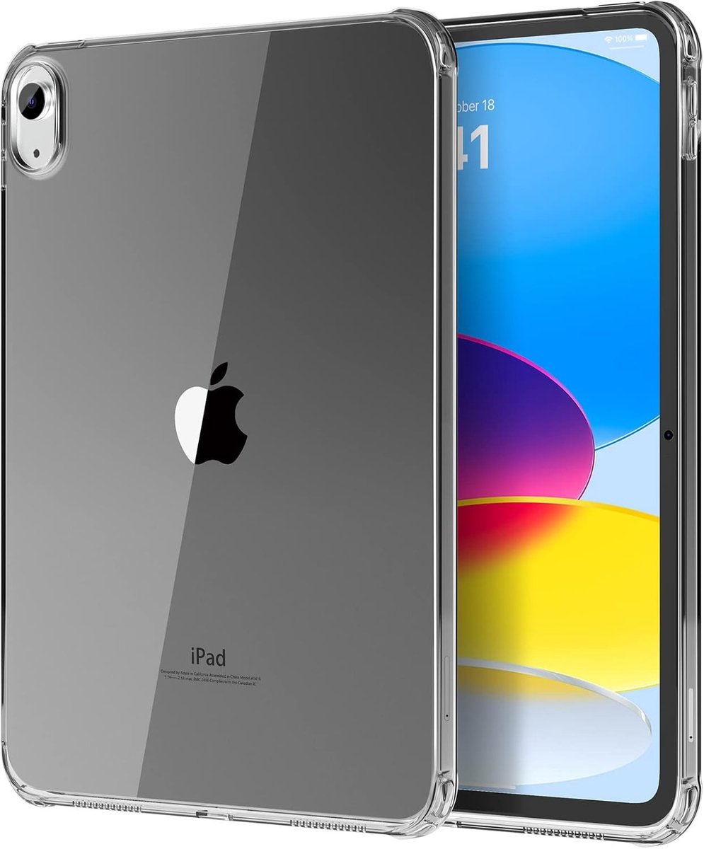 Dunne en Flexibele Transparante Hoes voor iPad 11e Generatie 2025 en 10e Generatie 2022, Schokbestendig en Krasbestendig TPU Bescherming voor 10.9 inch Tablet