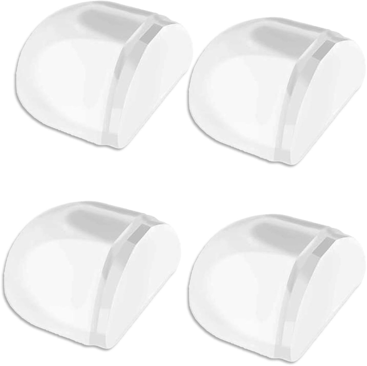 Omgoods - Set van 4 Transparante Deurstoppers voor Bescherming van Muren