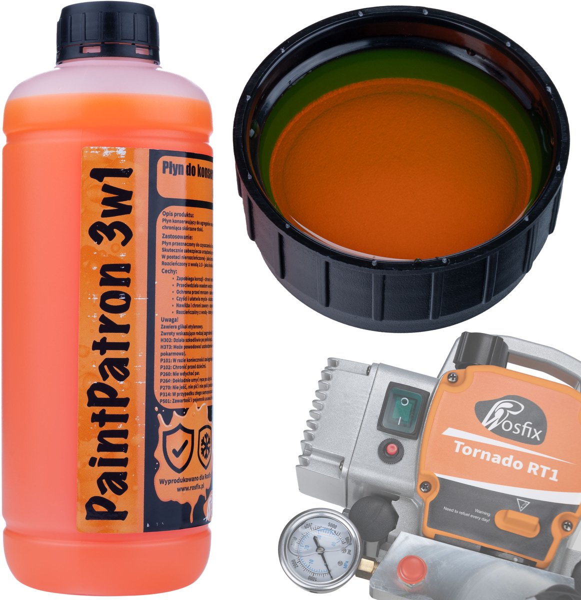 Rosfix Conserveer- Reinigingsvloeistof PaintPatron 3W1 - Bescherming Tegen Corrosie - 1 L