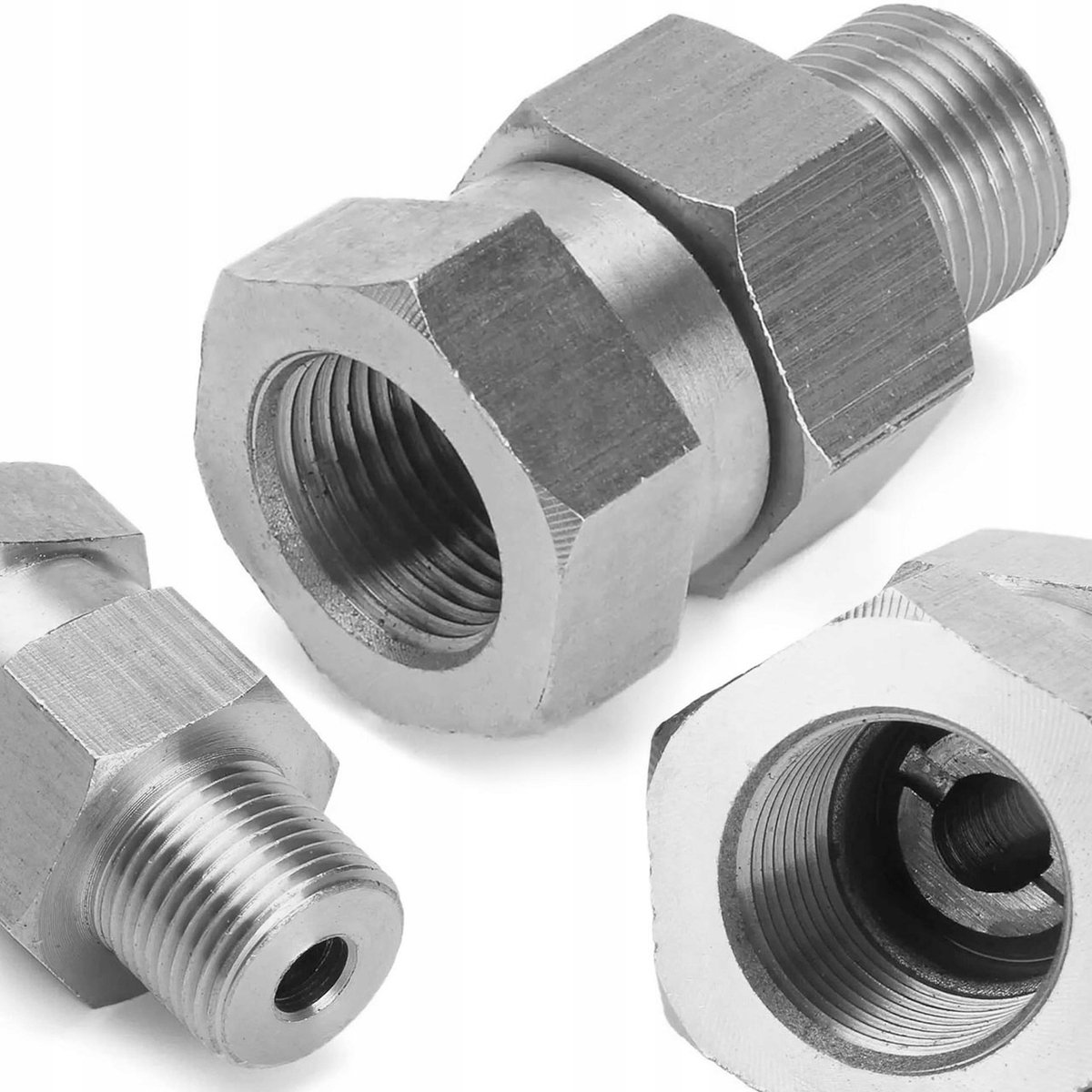 Rosfix Draaibare Koppeling Spuitaccessoire - RVS 3/8"" GxG - Hoogdruk Anti-Twist, 3/8""