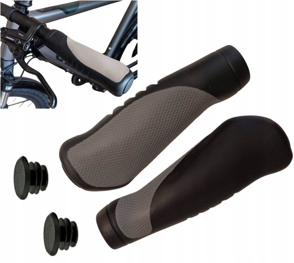 Fietsstuur Grips Gel Ergonomisch Zwart 22,2x135mm