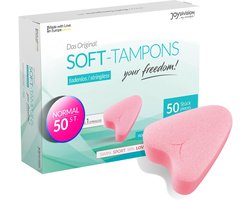 JOYDIVISION Soft-Tampons Normal | 50 stuks | Tampons zonder touwtje voor sport, Zwemmen & spa | Menstruatiesponsjes ultra soft | Gemakkelijk inbrengen & verwijderen | Soft-tampon zonder touwtje