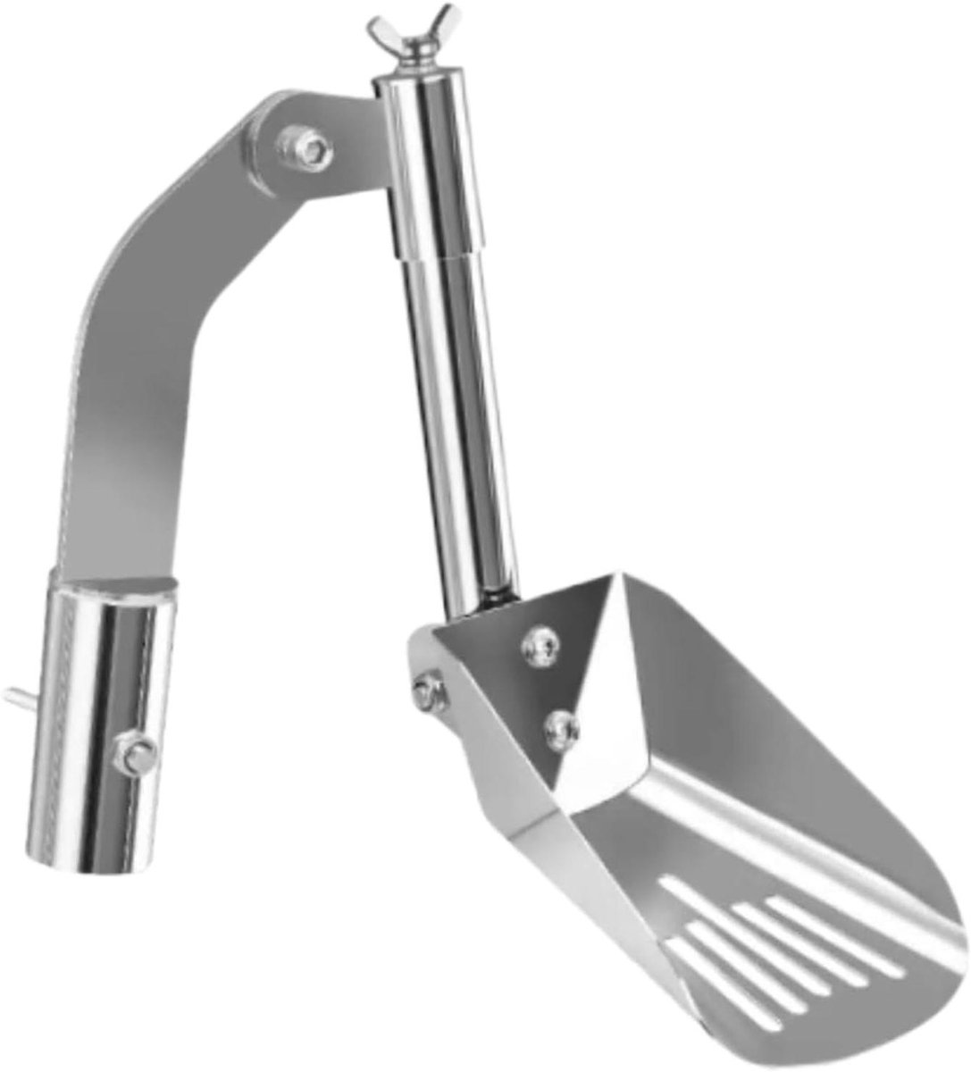 Dakgootreiniger - Dakgoot Gereedschap - Bladeren Verwijderen - Roestvrij Staal - 20 x 11 x 5 cm - Zilver