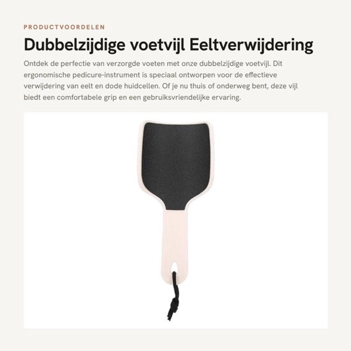 Voetvijl Dubbelzijdig - Eeltverwijderaar - Ergonomisch Design - Herbruikbaar - Duurzaam - Comfortabel in Gebruik - Pedicure