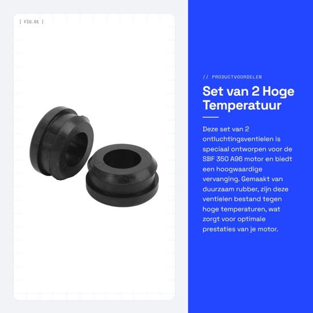 Ontluchtingsventiel Hoge Temperatuurbestendigheid - Doorvoer Tules Rubber - Vervangingsonderdelen - PCV-ontluchtingsring - Geschikt voor BBC SBF 350 A96 - Optimale Prestaties - Doorvoertule