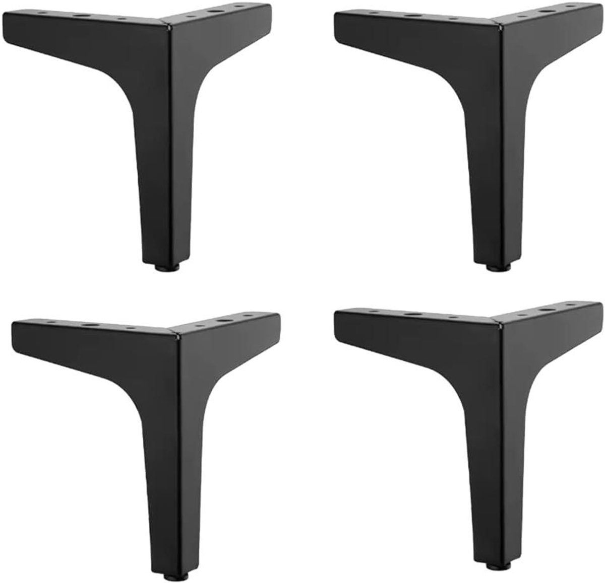 Meubelpoten Set - Bankpoten Bureaupoten - Meubels Upgraden - Robuust Metaal - 4 stuks - Zwart