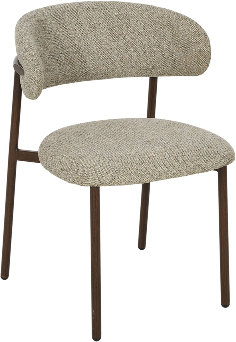 TeakOne - Set van 2 - Eetkamerstoel - Murcia Dining Chair - Greige Walnut