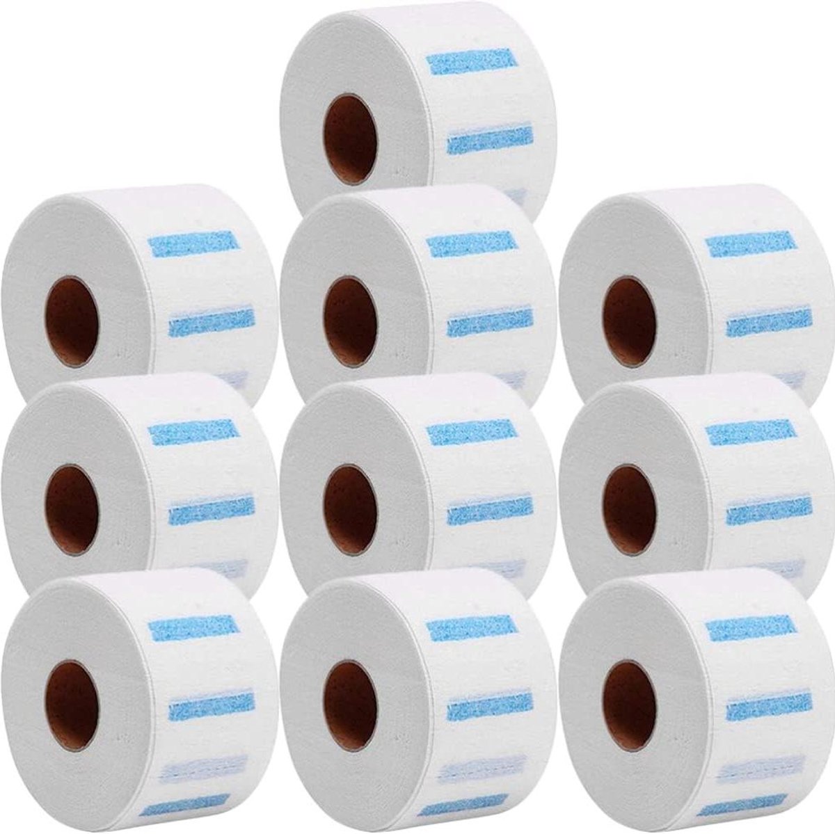 Nekstrips Haarstyling - Papieren Strips - Haar Knippen - Wegwerpbaar en Hygiënisch - 10 Rollen - Wit