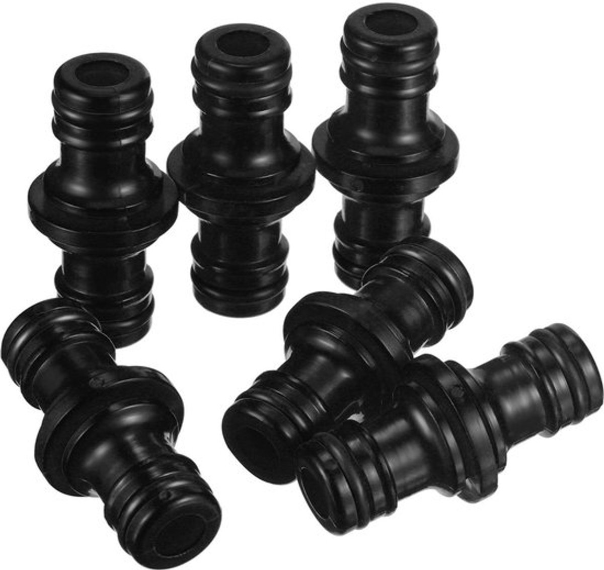 Slangconnector Dubbel - 10 Stuks - Tuinslang Koppeling - Slangverbinder - Robuust Kunststof - Waterdichte Aansluiting - Tuinslangconnector