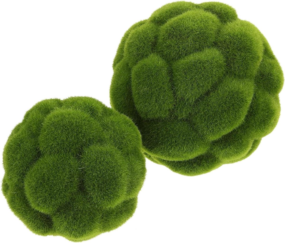 Realistische Mosbal Decoratie - Kunstmosbal Tuindecoratie - Bruiloft Versieren - Onderhoudsvrij Materiaal - 12 cm Diameter - Groen