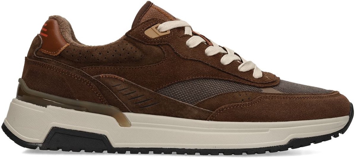 No Stress - Heren - Bruine suède sneakers - Maat 42