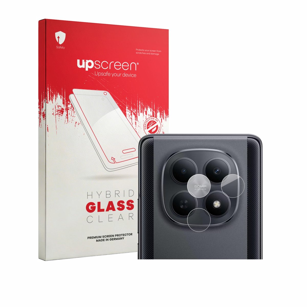 upscreen - Screenprotector voor Xiaomi Poco M8 (ALLEEN Camera) - Folie Beschermfolie Beschermglas transparant