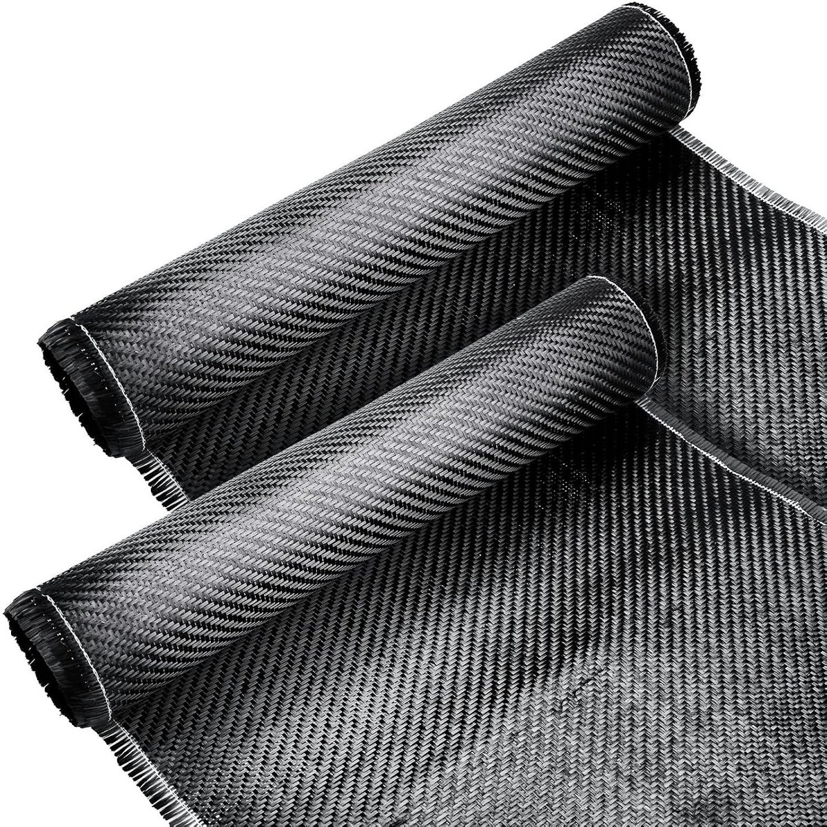 2 Rollen Carbon Fiber Doek, 127x30cm Twill Weefsel, Ideaal voor Reparaties aan Botens, Auto's en Betonnen Wanden, Perfect voor Doe-Het-Zelf Projecten